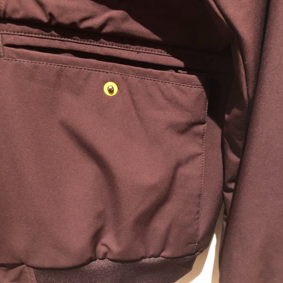 New - Scotch and Soda Nylon Harrington Jacket Burgundy Size L - Picture 5 of 6